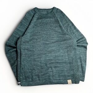 PAKA Original Crew Sweater Mens Medium Eucalyptus Handmade Royal Alpaca Nylon